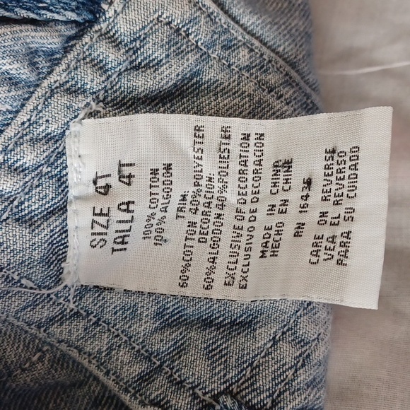 4/$60 Floral Denim Overalls - Size 4T - Picture 5 of 6